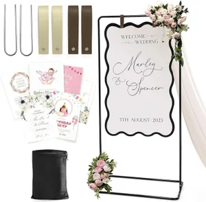 Wedding Welcome Sign Stand (Black)