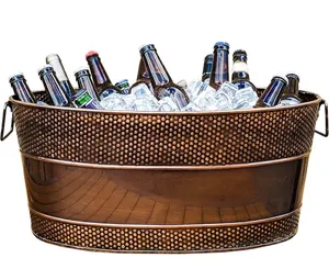 Heavy-Duty Copper Beverage Tub (Large Oval)
