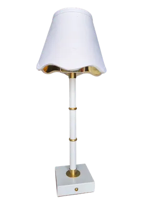 Ivory Pavilion Scalloped Lamp