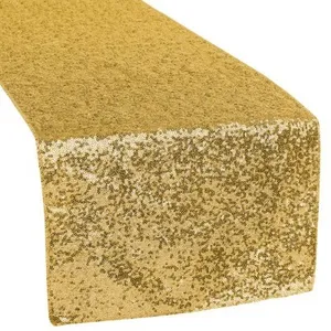 Table Runner Gold Sequin