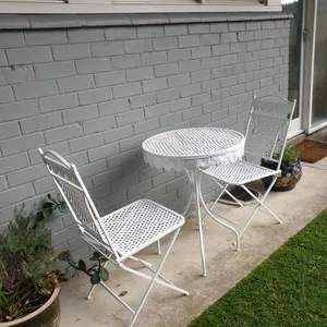 Rustic White Table and Chars table x2