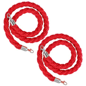 Red Velvet Rope with Silver Tip