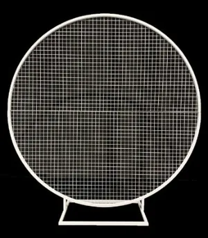 Backdrop Round Mesh Frame White 1900mm W x 1950mm H
