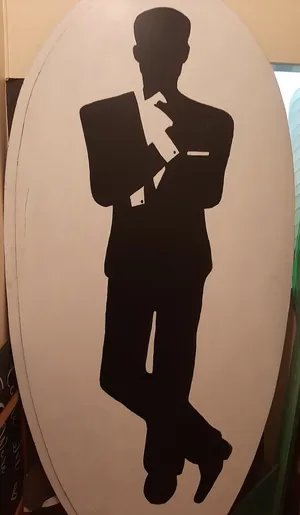 James Bond Free Standing White Background Prop