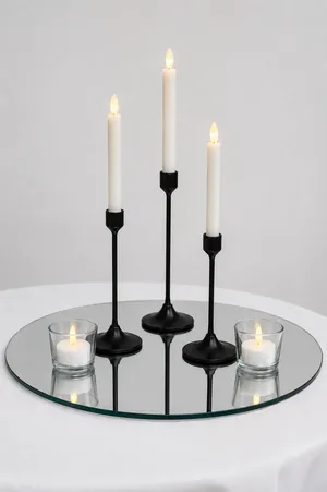 Black Elegant Taper Centerpiece