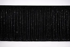 6m Black Sequin Draping