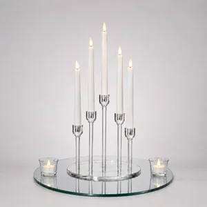 Soft Glow Acrylic Taper Cluster Centerpiece