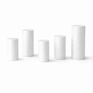5 White Pedestals 