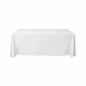 4FT White Rectangular Tablecloth