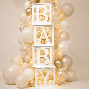 Large Baby Balloon Blocks Decor 