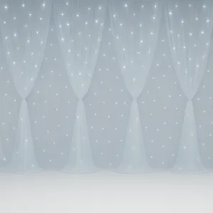 6m White Starlit Backdrop Draping