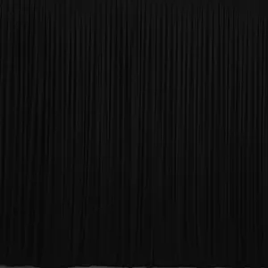 3m Black Pleated Flowing Draping