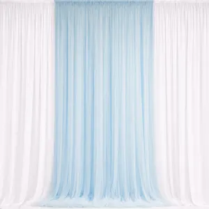 3m White & Light Blue 3 Panel Draping