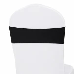 25 Fitted Black Plain Chair Bands