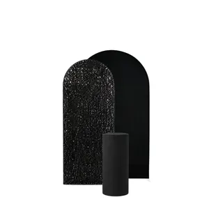 Black Luxe Layered Arch & Cake Display Package