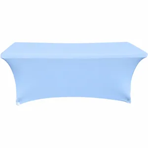 Light Blue Stretch Table Cover (Choose Size)