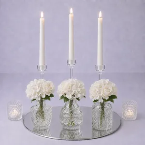 Clear Classic Luxe Bud & Taper Glow Centerpiece 