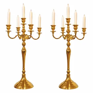 Pair of 60cm Gold Candelabras