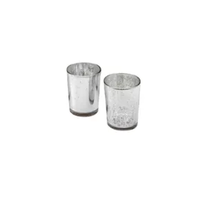 Pair of Silver Mercury Votives