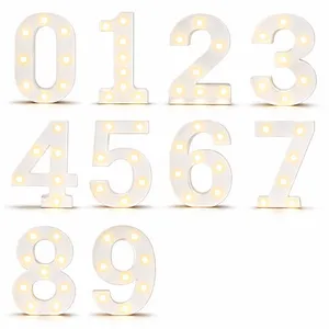 White Table Number Decoration