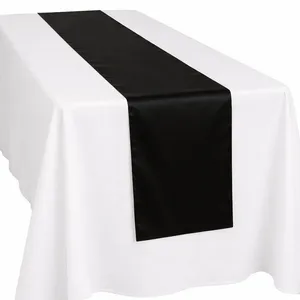Black satin Table Runner