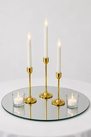 Gold Elegant Taper Centerpiece