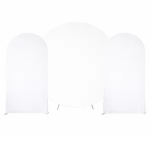 Double Arch & Round Frame Backdrop (Choose Colour)