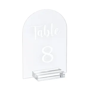 Clear Acrylic Table Numbers 