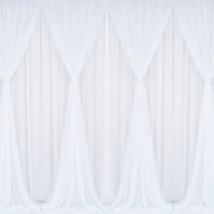 6m White Double Layer Draping