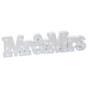 Large White MR & MRS LED Plaque 