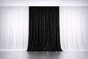 6m Black & White Elegance Draping