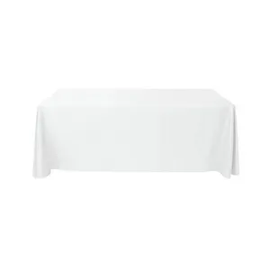 90 x 156 Inch White Trestle Tablecloth