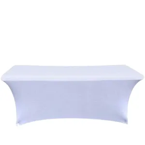8ft White Stretch Rectangular Cover