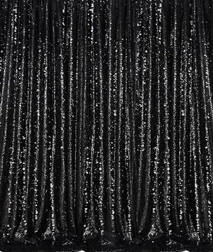 3m Black Sequin Draping