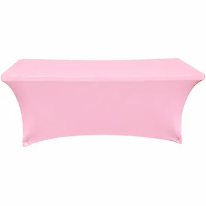 Light Pink Stretch Table Cover (Choose Size)