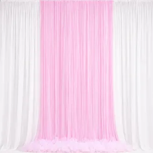 3m White & Baby Pink 3 Panel Draping