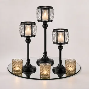 Black & Glass Glow Centerpiece