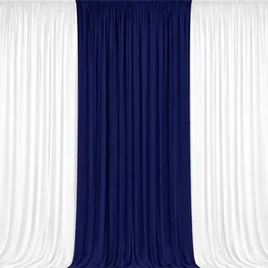 3m 3-Panel Draping White & Navy