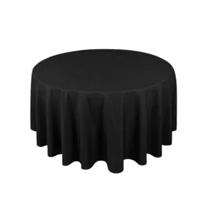 108 Inch Black Round Tablecloth