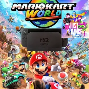 2 Games: Just Dance 2026 & Mario Kart World Party Package 