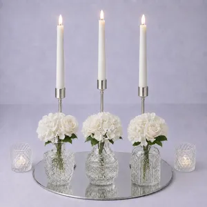Silver Classic Luxe Bud & Taper Glow Centerpiece