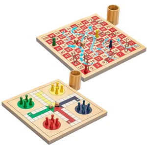 Wooden Ludo/Snakes & Ladders Board