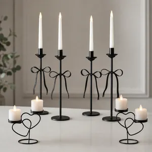 Bow & Heart Candle Holders
