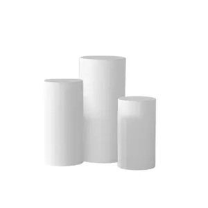 3 White Pedestals 