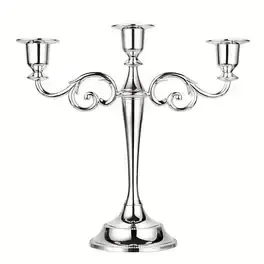 Small Silver Twisted Arm Candelabra