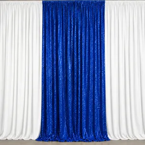 3M Royal Blue & White Glam Draped Backdrop