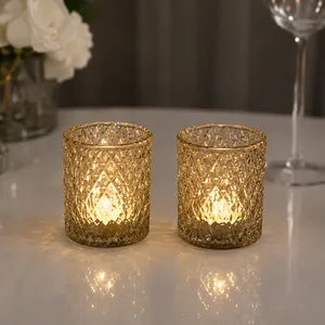 Etched Glass Votives