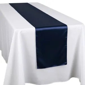 Navy Satin Table Runner