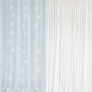White Celebration Backdrop Draping (Choose Styling)
