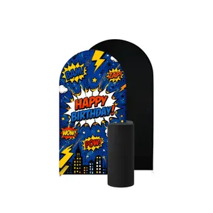 Superhero Layered Backdrop & Cake Display Package